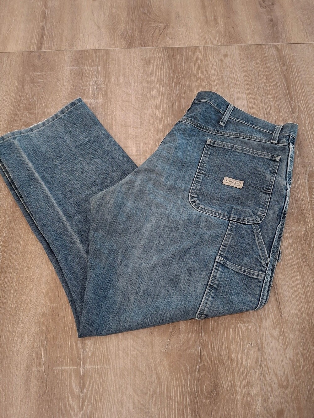 Wrangler Carpenter Jeans Men's 40x32 Medium Wash Workwear Denim